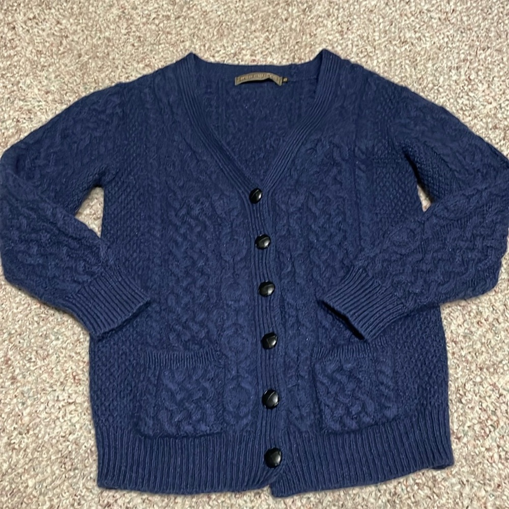 Inis craft 100% wool heavy weave cardigan sweater